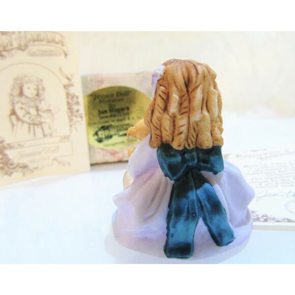NEW Jan Hagara JESSICA DOLL Miniature Porcelain FIGURINE Holding Teddy Bear BOX - Picture 2 of 6